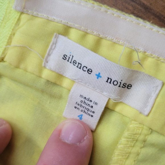 Silence+Noise bright yellow Corseted Lace Tube Top Sz 4 - Picture 4 of 7